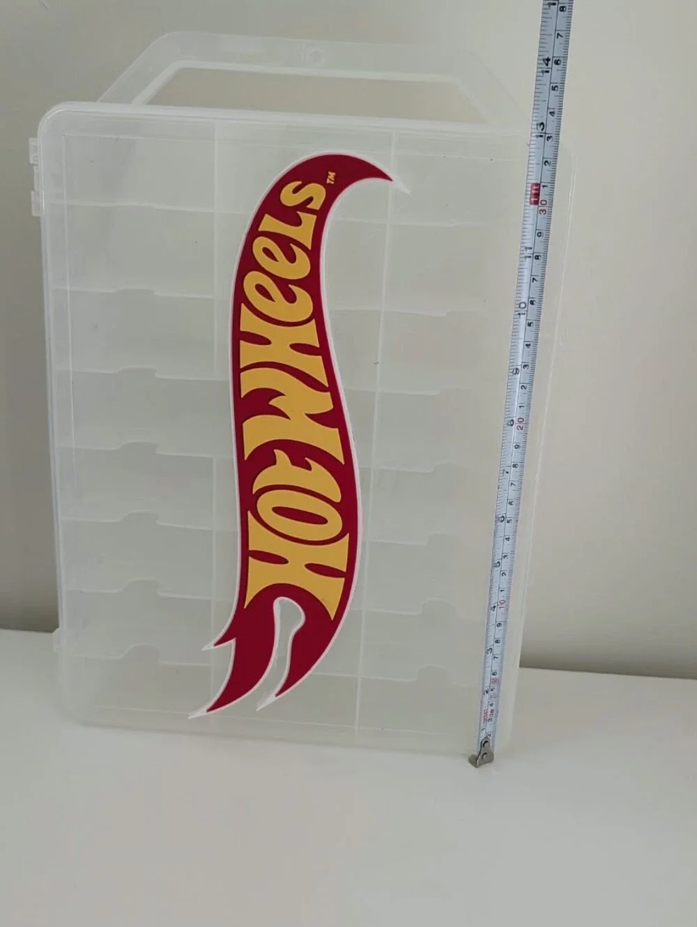 Clear Storage Case with Custom 3D-Printed Hot Wheels Emblem